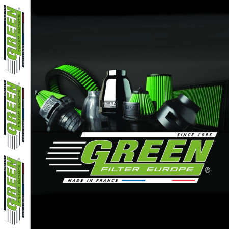 Filtre à air sport GREEN FILTER pour AUDI R8 COUPE S-TRONIC (Uniquement boîte 7 automatique)