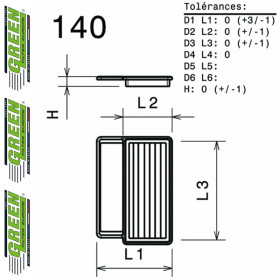 Filtre à air sport GREEN FILTER pour FIAT PUNTO II (188/188AX)