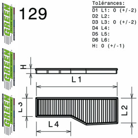Filtre à air sport GREEN FILTER pour PORSCHE 997 CARRERA