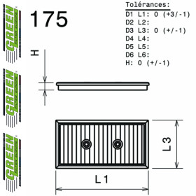 Filtre à air sport GREEN FILTER pour SKODA RAPID (NA3/NH1)