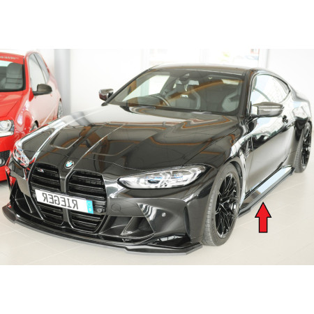Lame de bas de caisse gauche noir mat BMW M4 G82 COUPÉ