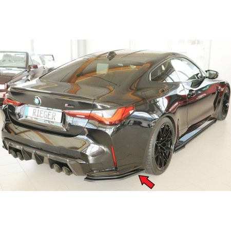 Lame de coin de pare-chocs arrière droit noir mat BMW M4 G83 CABRIOLE