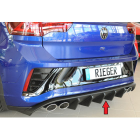 Diffuseur de pare-chocs arrière "noir mat" Rieger Tuning VOLKSWAGEN T-ROC R-LINE (avec attelage) Diffuseur de pare-chocs arrière "noir mat" VOLKSWAGEN T-ROC R-LINE