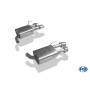 Silencieux arrière duplex sport 100% inox FOX EXHAUST SYSTEMS 2x106x71mm type 38 pour Alfa Romeo Brera 939