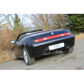 Système d'embouts d'échappement duplex 100% inox FOX EXHAUST SYSTEMS 1x145x65mm type 59 pour Alfa Romeo GTV 916