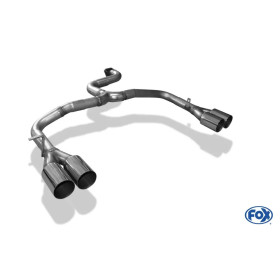 Système d'embouts d'échappement duplex 100% inox FOX EXHAUST SYSTEMS 2x76mm type 10 pour Alfa Romeo GTV 916