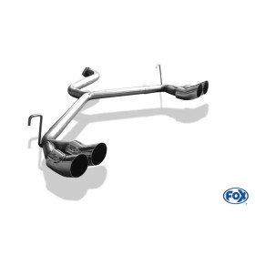 Système d'embouts d'échappement duplex 100% inox FOX EXHAUST SYSTEMS 2x76mm type 18 pour Alfa Romeo GTV 916