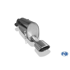 Silencieux arrière sport 100% inox FOX EXHAUST SYSTEMS 1x115x85mm type 32 pour Alfa Romeo Mito 955