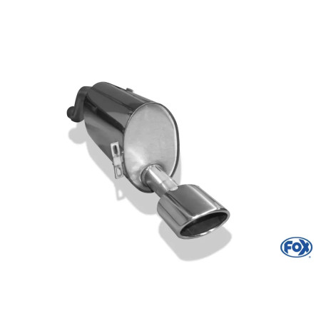 Silencieux arrière sport 100% inox FOX EXHAUST SYSTEMS 1x115x85mm type 32 pour Alfa Romeo Mito 955