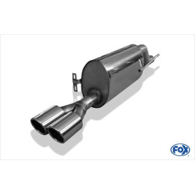 Silencieux arrière sport 100% inox FOX EXHAUST SYSTEMS 2x80mm type 16 pour Alfa Romeo Mito 955