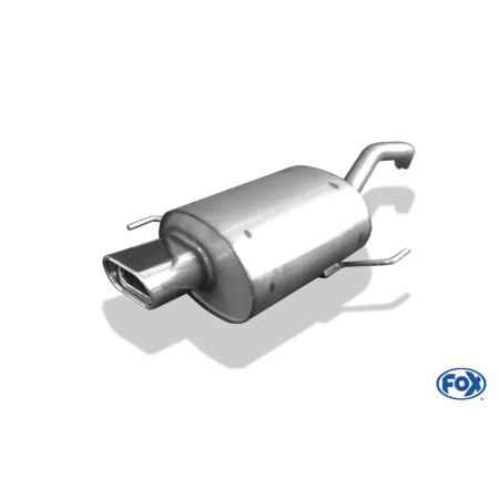 Silencieux arrière sport 100% inox FOX EXHAUST SYSTEMS 1x135x80mm type 53 pour Alfa Romeo 147