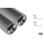 Silencieux arrière sport 100% inox FOX EXHAUST SYSTEMS 2x70mm type 13 pour Alfa Romeo 147
