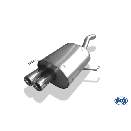 Silencieux arrière sport 100% inox FOX EXHAUST SYSTEMS 2x70mm type 13 pour Alfa Romeo 147