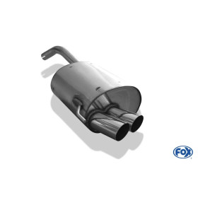 Silencieux arrière sport 100% inox FOX EXHAUST SYSTEMS 2x70mm type 14 pour Alfa Romeo 147