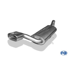 Silencieux arrière sport 100% inox FOX EXHAUST SYSTEMS 1x135x80mm type 53 pour Audi 80/90 type 81
