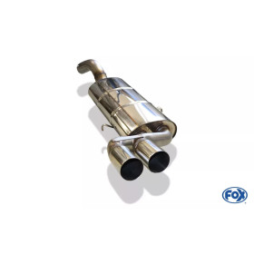 Silencieux arrière sport 100% inox FOX EXHAUST SYSTEMS 2x63mm type 10 pour Audi 80/90 type 81