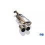 Silencieux arrière sport 100% inox FOX EXHAUST SYSTEMS 2x63mm type 10 pour Audi 80/90 type 81