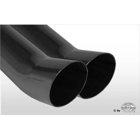 Silencieux arrière sport 100% inox FOX EXHAUST SYSTEMS 2x76mm type 18 pour Audi 80/90 type 81