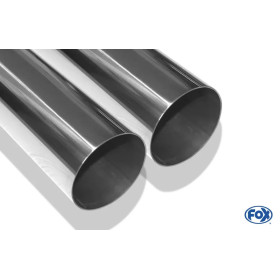 Silencieux arrière sport 100% inox FOX EXHAUST SYSTEMS 2x76mm type 10 pour Audi 80/90 Quattro type 85