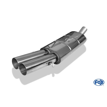Silencieux arrière sport 100% inox FOX EXHAUST SYSTEMS 2x76mm type 10 pour Audi 80/90 type 89/B3
