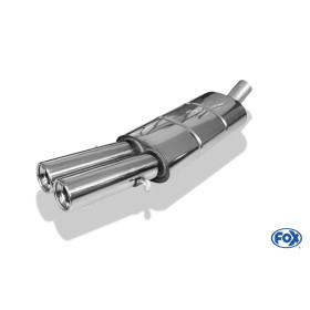 Silencieux arrière sport 100% inox FOX EXHAUST SYSTEMS 2x76mm type 13 pour Audi 80/90 type 89/B3