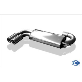 Silencieux arrière sport 100% inox FOX EXHAUST SYSTEMS 2x76mm type 13 pour Audi 80/90 type 89 Quattro