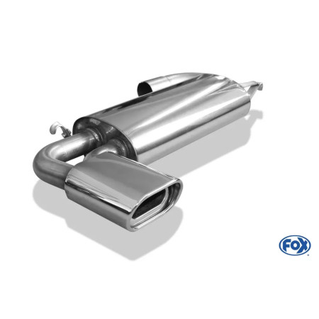 Silencieux arrière sport 100% inox FOX EXHAUST SYSTEMS 1x135x80mm type 53 pour Audi 80/90 type 89 Quattro