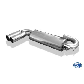 Silencieux arrière sport 100% inox FOX EXHAUST SYSTEMS 2x76mm type 10 pour Audi 80/90 type 89 Quattro