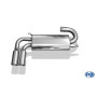 Silencieux arrière sport 100% inox FOX EXHAUST SYSTEMS 2x76mm type 10 pour Audi 80/90 type 89 Quattro