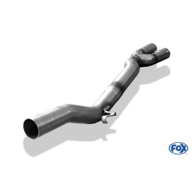 Tube de remplacement de silencieux avant sport 100% inox FOX EXHAUST SYSTEMS pour Audi S2 Quattro type 89