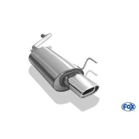 Silencieux arrière sport 100% inox FOX EXHAUST SYSTEMS 1x135x80mm type 53 pour Audi 80 type B4