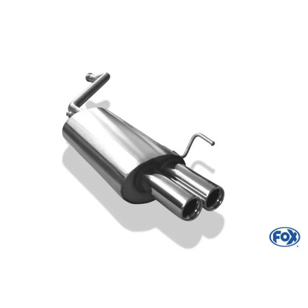 Silencieux arrière sport 100% inox FOX EXHAUST SYSTEMS 2x76mm type 13 pour Audi 80 type B4