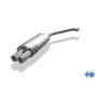 Silencieux arrière sport 100% inox FOX EXHAUST SYSTEMS 2x76mm type 13 pour Audi 80 type B4