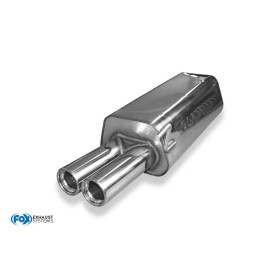 Silencieux arrière sport 100% inox FOX EXHAUST SYSTEMS 2x76mm type 13 pour Audi 80 type B4