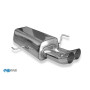 Silencieux arrière sport 100% inox FOX EXHAUST SYSTEMS 2x76mm type 18 pour Audi 80 type B4