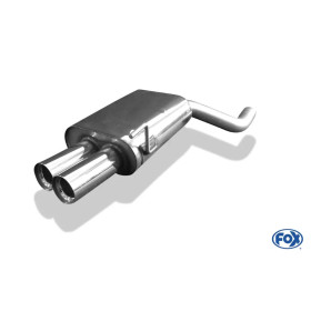 Silencieux arrière sport 100% inox FOX EXHAUST SYSTEMS 2x76mm type 11 pour AUDI 80 QUATTRO TYPE B4