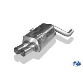 Silencieux arrière sport 100% inox FOX EXHAUST SYSTEMS 2x76mm type 10 (RS2) pour AUDI 80 QUATTRO TYPE B4