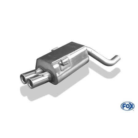 Silencieux arrière sport 100% inox FOX EXHAUST SYSTEMS 2x76mm type 13 (RS2) pour AUDI 80 QUATTRO TYPE B4