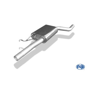 Silencieux avant sport 100% inox FOX EXHAUST SYSTEMS pour AUDI 80 QUATTRO TYPE B4