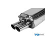 Silencieux arrière sport inox 2x70mm type 14 AUDI 100 TYPE C3