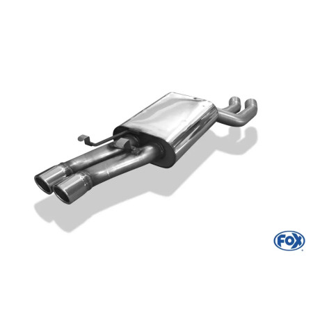 Silencieux arrière sport inox 2x70mm type 16 AUDI 100 QUATTRO TYPE C4