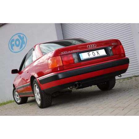 Silencieux arrière sport inox 2x70mm type 14 AUDI 100 QUATTRO TYPE C4