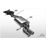 Silencieux arrière sport inox 2x70mm type 16 AUDI 200 QUATTRO TYPE 44Q
