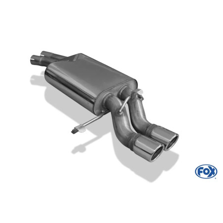 Silencieux arrière sport inox 2x70mm type 16 AUDI 200 QUATTRO TYPE 44Q