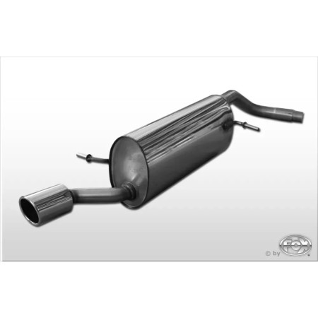 Silencieux arrière sport inox 1x90mm type 16 pour AUDI A1 TYPE 8X