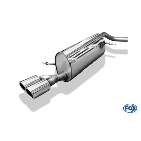 Silencieux arrière sport inox 2x80mm type 16 pour AUDI A1 TYPE 8X