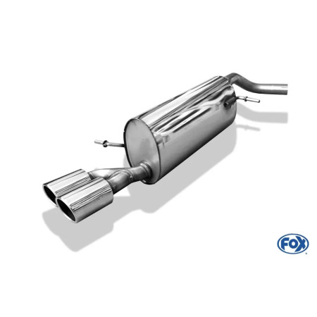 Silencieux arrière sport inox 2x80mm type 16 pour AUDI A1 TYPE 8X