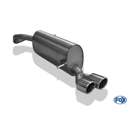 Silencieux arrière sport inox 2x90mm type 16 pour AUDI A1 TYPE 8X