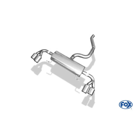 Silencieux arrière duplex sport inox 2x90mm pour AUDI S1 QUATTRO