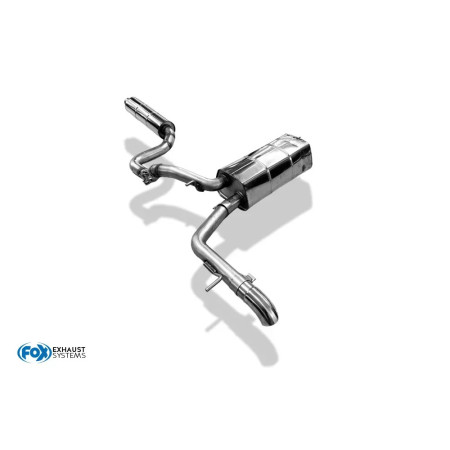 Catback silencieux sport inox 1x63mm type 26 pour AUDI A2 1.6L